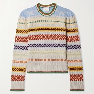 Doen Brynn Fair Isle Cottagecore Sweater Medium M
